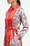 Satya Paul_Multi Color Satin Printed Floral Shirt Collar Lodhi In May Dress _at_Aza_Fashions