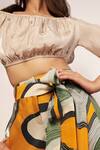 Shop_Babita Malkani_Ivory Silk Embroidery Off-shoulder Off Top _Online_at_Aza_Fashions