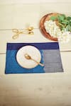 Buy_Inheritance India_Blue 100% Cotton Wave Block Print 4 Pcs Table Mats _at_Aza_Fashions