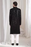 Shop_Aham-Vayam_Black Cotton Embellished Sequin Ulas Kurta With Pant _at_Aza_Fashions