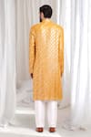 Shop_Aham-Vayam_Yellow Cotton Embellished Sequin Ambar Kurta Pant Set _at_Aza_Fashions