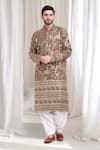 Buy_Aham-Vayam_Beige Cotton Embellished Sequin Kashish Kurta Patiala Set _Online_at_Aza_Fashions