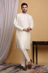 Buy_Aham-Vayam_Ivory Cotton Silk Embroidery Geometric Om Jacket Pant Set _Online_at_Aza_Fashions