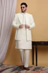 Buy_Aham-Vayam_Off White Cotton Silk Embroidery Geometric Diyam Jacket Pant Set _at_Aza_Fashions