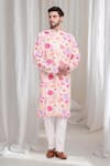 Buy_Aham-Vayam_Cream Cotton Embroidery Floral Pushp-van Kurta With Pant _at_Aza_Fashions