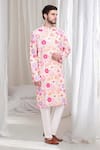 Aham-Vayam_Cream Cotton Embroidery Floral Pushp-van Kurta With Pant _Online_at_Aza_Fashions