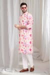 Shop_Aham-Vayam_Cream Cotton Embroidery Floral Pushp-van Kurta With Pant _Online_at_Aza_Fashions