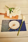 Buy_Inheritance India_Blue 100% Cotton Dragon Fly Print 4 Pcs Table Mats _at_Aza_Fashions