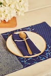 Inheritance India_Blue 100% Cotton Dragon Fly Print 4 Pcs Table Mats _Online_at_Aza_Fashions