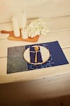 Buy_Inheritance India_Blue 100% Cotton Dragon Fly Block Print Table Mat And Napkin Set _Online_at_Aza_Fashions