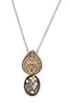 Sangeeta Boochra_Black Baheera Carved Pendant Necklace _Online_at_Aza_Fashions
