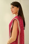 Buy_Mrunalini Rao_Pink Georgette Hand Embroidered Sequin Mythili Saree 