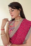 Shop_Mrunalini Rao_Pink Georgette Hand Embroidered Sequin Mythili Saree 