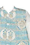 Buy_MINIME ORGANICS_White  Lining Print Gullista Bundi With Kurta _Online_at_Aza_Fashions