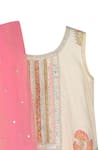 Buy_MINIME ORGANICS_Off White Lurex Lining Striped Embellished Kurta Sharara Set _Online_at_Aza_Fashions