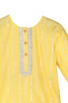 Buy_MINIME ORGANICS_Yellow Cotton Striped Kurta With Pyjama _Online_at_Aza_Fashions