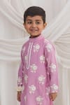 Buy_Chotibuti_Pink Mul Chanderi Embroidered Thread Floral Kurta With Pyjama 