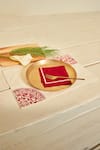 Buy_Inheritance India_White 100% Cotton Block Print 4 Pcs Table Mats 