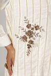 Buy_Rina Dhaka_Cream Cotton Embroidered Woven Mandarin Floral Tunic With Pant _Online_at_Aza_Fashions