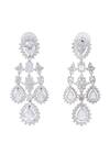 Auraa Trends_White Imitation Diamonds American Zircon Necklace Set_at_Aza_Fashions