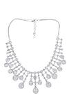 Buy_Auraa Trends_White Imitation Diamonds American Zircon Necklace Set