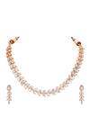 Buy_Auraa Trends_Gold Plated Diamonds, Stones Kundan Leaf Embellished Necklace Set _Online_at_Aza_Fashions
