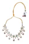 Buy_Auraa Trends_Green Stones, Diamonds American Zircon Studded Necklace Set 