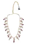 Buy_Auraa Trends_Red Stones Navratna Embellished Necklace Set 