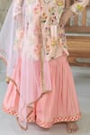 The Plum Bum_Pink Chanderi Silk Floral Pattern Kurta Set _Online_at_Aza_Fashions