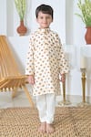 Shop_The Plum Bum_Ivory Cotton Printed Floral Straight Kurta With Pant _at_Aza_Fashions