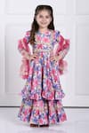 Buy_The Pony & Peony Co._Pink Rayon Printed Floral Aairah Kurta Sharara Set _at_Aza_Fashions