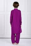 Shop_The Pony & Peony Co._Purple Rayon Solid Amer Kurta And Pant Set _at_Aza_Fashions