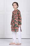 Buy_The Pony & Peony Co._Green Cotton Printed Floral Anam Kurta And Pant Set _Online_at_Aza_Fashions