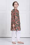 Shop_The Pony & Peony Co._Green Cotton Printed Floral Anam Kurta And Pant Set _Online_at_Aza_Fashions