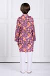 Shop_The Pony & Peony Co._Purple Cotton Printed Floral Sam Kurta And Pant Set _at_Aza_Fashions