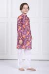 Buy_The Pony & Peony Co._Purple Cotton Printed Floral Sam Kurta And Pant Set _Online_at_Aza_Fashions