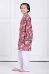 Shop_The Pony & Peony Co._Purple Cotton Printed Floral Sam Kurta And Pant Set _Online_at_Aza_Fashions