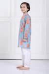 Buy_The Pony & Peony Co._Blue Cotton Printed Floral Jas Kurta And Pant Set _Online_at_Aza_Fashions