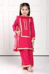 Buy_The Pony & Peony Co._Pink Cotton Embroidered Gota Patti Pia Kurta Set _at_Aza_Fashions