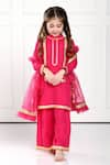 Buy_The Pony & Peony Co._Pink Cotton Embroidered Gota Patti Pia Kurta Set _Online_at_Aza_Fashions