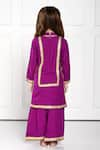 Shop_The Pony & Peony Co._Purple Cotton Embroidered Gota Patti Ria Kurta Set _at_Aza_Fashions