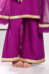 Shop_The Pony & Peony Co._Purple Cotton Embroidered Gota Patti Ria Kurta Set 