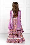 Shop_The Pony & Peony Co._Purple Cotton Printed Floral Samaara Anarkali Sharara Set _at_Aza_Fashions