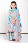 Buy_The Pony & Peony Co._Blue Cotton Print Floral Jasmine Anarkali Sharara Set _at_Aza_Fashions