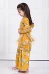 Buy_The Pony & Peony Co._Yellow Cotton Print Floral Flower Vine Kurta Pant Set _Online_at_Aza_Fashions