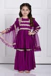 Buy_The Pony & Peony Co._Purple Rayon Embellished Gota Amairah Anarkali Sharara Set _at_Aza_Fashions