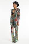 Buy_Aisha Rao_Multi Color Tulle Sequin Embellished Luxora Abstract Print Pant Set _Online_at_Aza_Fashions