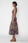 Aisha Rao_Multi Color Organza Embellished Sequins Scoop Nerys Abstract Print Frill Dress _Online_at_Aza_Fashions