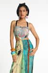 Buy_Aisha Rao_Blue Cupro Shimmer Crush Embellished Nyxenpop Cut-out Printed Mermaid Gown _Online_at_Aza_Fashions