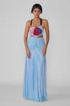 Buy_Aisha Rao_Blue Tulle Embroidered Sweetheart Astra Embellished Gathered Gown _at_Aza_Fashions